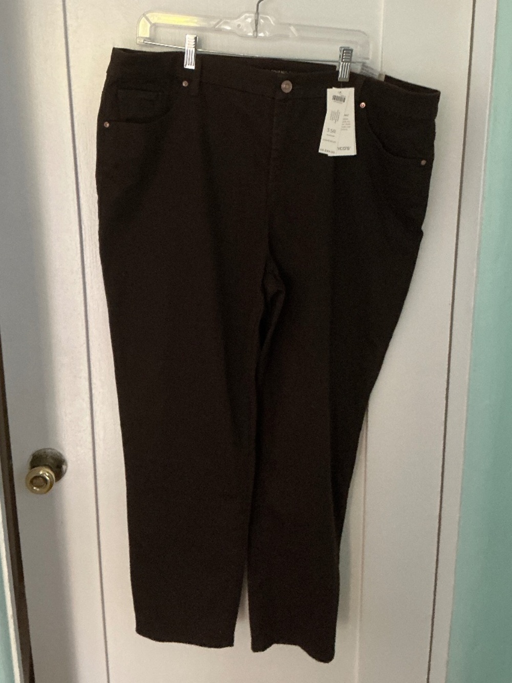 NWT Chico’s Chocolate Brown So Slimming Girlfriend Slim Leg Ankle Jeans, 18W
